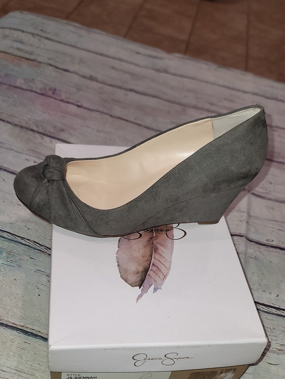 Jessica Simpson Grey Suede Wedges